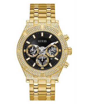 Guess Multifunction Diamonds Black Dial Gold Steel Strap Watch for Men - GW0455G2 Authentic Buy Shop Now