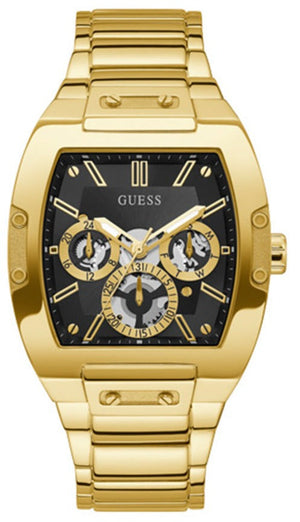 Guess Phoenix Multi Function Black Dial Gold Steel Strap Watch for Men - GW0456G1 Authentic Buy Shop Now