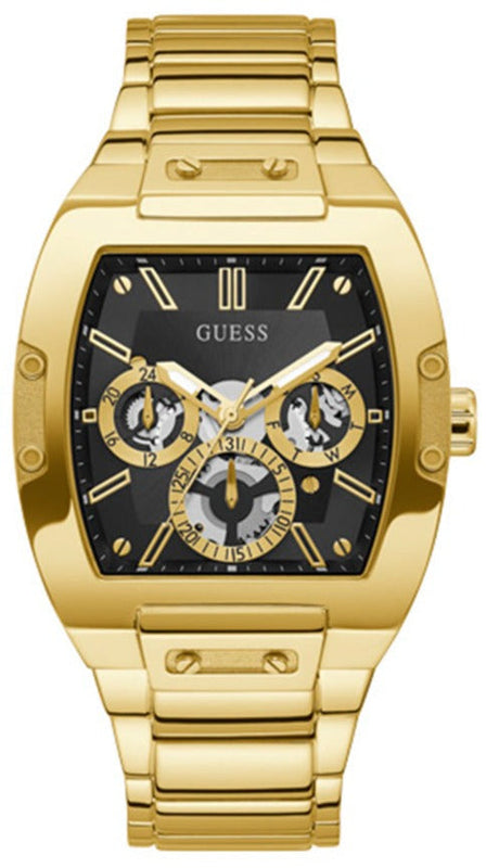 Guess Phoenix Multi Function Black Dial Gold Steel Strap Watch for Men - GW0456G1 Authentic Buy Shop Now