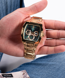 Guess Phoenix Multi Function Green Dial Gold Steel Strap Watch for Men - GW0456G3 Authentic Buy Shop Now