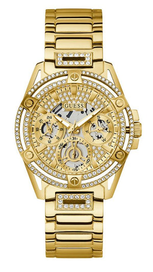 Guess Queen Quartz Gold Dial Gold Steel Strap Watch For Women - GW0464L2 Authentic Buy Shop Now