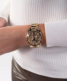 Guess Queen Multifunction Rose Gold Dial Rose Gold Steel Strap Watch For Women - GW0464L3 Authentic Buy Shop Now