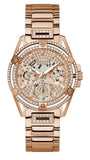 Guess Queen Multifunction Rose Gold Dial Rose Gold Steel Strap Watch For Women - GW0464L3 Authentic Buy Shop Now