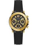 Guess Cosmic Multifunction Black Dial Black Silicone Strap Watch For Women - GW0466L1 Authentic Buy Shop Now