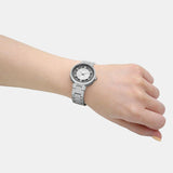 Guess Night Life Clear Silver Dial Silver Steel Strap Watch for Women - GW0470L1 Authentic Buy Shop Now
