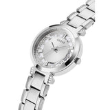 Guess Night Life Clear Silver Dial Silver Steel Strap Watch for Women - GW0470L1 Authentic Buy Shop Now
