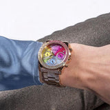 Guess Confetti Multifunction Multicolor Dial Rose Gold Steel Strap Watch For Women - GW0483L3 Authentic Buy Shop Now