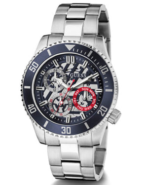 Guess Axle Multifunction Black Dial Silver Steel Strap Watch For Men - GW0488G1 Authentic Buy Shop Now