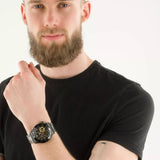 Guess Axel Multifunction Black Dial Black Steel Strap Watch For Men - GW0488G3 Authentic Buy Shop Now