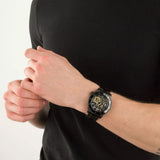 Guess Axel Multifunction Black Dial Black Steel Strap Watch For Men - GW0488G3 Authentic Buy Shop Now