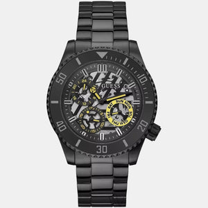 Guess Axel Multifunction Black Dial Black Steel Strap Watch For Men - GW0488G3 Authentic Buy Shop Now