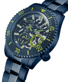 Guess Axle Multifunction Navy Blue Dial Blue Steel Strap Watch For Men - GW0488G4 Authentic Buy Shop Now