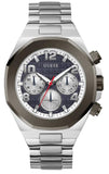 Guess Empire Quartz Black Dial Silver Steel Strap Watch For Men - GW0489G1 Authentic Buy Shop Now