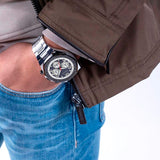 Guess Empire Quartz Black Dial Silver Steel Strap Watch For Men - GW0489G1 Authentic Buy Shop Now