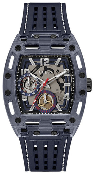 Guess Phoenix Chronograph Black Dial Black Rubber Strap Watch for Men - GW0499G1 Authentic Buy Shop Now