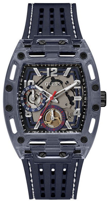 Guess Phoenix Chronograph Black Dial Black Rubber Strap Watch for Men - GW0499G1 Authentic Buy Shop Now