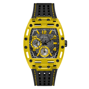 Guess Phoenix Chronograph Black Dial Black Rubber Strap Watch for Men - GW0499G2 Authentic Buy Shop Now