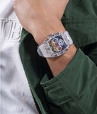 Guess Phoenix Polycarbonate Clear Multi-function Black Dial Clear Rubber Strap Watch for Men - GW0499G3 Authentic Buy Shop Now
