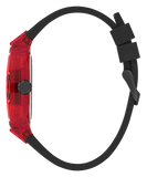 Guess Phoenix Multifunction Analog Red Dial Black Silicone Strap Watch For Men - GW0499G4 Authentic Buy Shop Now