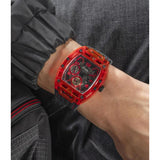Guess Phoenix Multifunction Analog Red Dial Black Silicone Strap Watch For Men - GW0499G4 Authentic Buy Shop Now