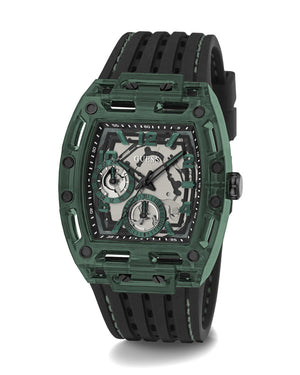 Guess Phoenix Analog Black Dial Black Silicone Strap Watch For Men- GW0499G7 Authentic Buy Shop Now