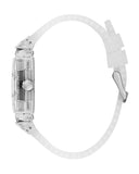 Guess Phoenix Quartz Burgundy Dial Transparent Silicone Strap Watch For Men - GW0499G9 Authentic Buy Shop Now