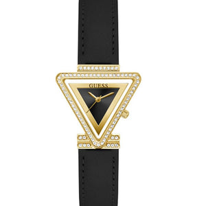 Guess Fame Quartz Black Dial Black Leather Strap Watch For Women - GW0504L5 Authentic Buy Shop Now