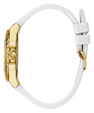 Guess Multifunction Gold Dial White Rubber Strap Watch for Women - GW0519L2 Authentic Buy Shop Now