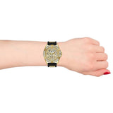 Guess King Quartz Crystals Gold Dial Black Silicone Strap Watch For Men - GW0537G2 Authentic Buy Shop Now