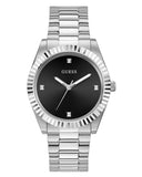 Guess Connoisseur Analog Black Dial Silver Steel Strap Watch For Men - GW0542G1 Authentic Buy Shop Now