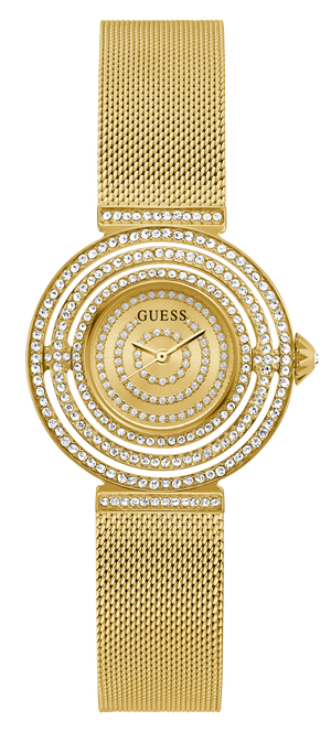 Guess Dream Quartz Gold Dial Gold Mesh Strap Watch For Women - GW0550L2 Authentic Buy Shop Now