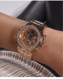 Guess Fusion Chronograph Rose Gold Dial Rose Gold Steel Strap Watch for Women - GW0552L3 Authentic Buy Shop Now