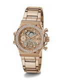 Guess Fusion Chronograph Rose Gold Dial Rose Gold Steel Strap Watch for Women - GW0552L3 Authentic Buy Shop Now