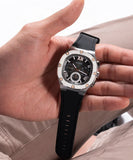 Guess Headline Chronograph Grey Dial Black Rubber Strap Watch for Men - GW0571G1 Authentic Buy Shop Now