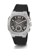 Guess Headline Chronograph Grey Dial Black Rubber Strap Watch for Men - GW0571G1 Authentic Buy Shop Now