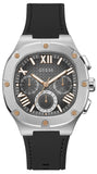 Guess Headline Chronograph Grey Dial Black Rubber Strap Watch for Men - GW0571G1 Authentic Buy Shop Now