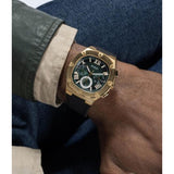 Guess Headliner Multifunction Green Dial Black Silicone Strap Watch For Men - GW0571G3 Authentic Buy Shop Now