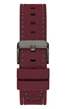 Guess Headline Multifunction Grey Dial Burgundy Silicone Strap Watch For Men - GW0571G4 Authentic Buy Shop Now