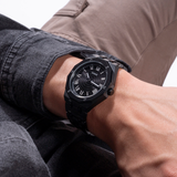 Guess Asset Quartz Black Dial Black Steel Strap Watch For Men - GW0575G3 Authentic Buy Shop Now
