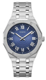 Guess Asset Quartz Blue Dial Silver Steel Strap Watch For Men - GW0575G4 Authentic Buy Shop Now