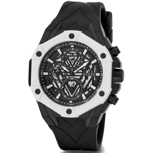 Guess Formula Chronograph Black Dial Black Silicone Strap Watch For Men - GW0579G1 Authentic Buy Shop Now