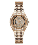Guess Allara Quartz Rose Gold Dial Rose Gold Steel Strap Watch For Women - GW0604L3 Authentic Buy Shop Now