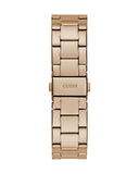 Guess Cubed Analog Black Dial Rose Gold Steel Strap Watch For Women - GW0607L3 Authentic Buy Shop Now