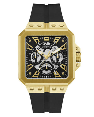 Guess Leo Multifunction Black Dial Black Silicone Strap Watch For Men - GW0637G2 Authentic Buy Shop Now