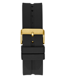Guess King Quartz Crystals Gold Dial Black Silicone Strap Watch For Men - GW0537G2 Authentic Buy Shop Now