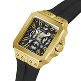 Guess Leo Multifunction Black Dial Black Silicone Strap Watch For Men - GW0637G2 Authentic Buy Shop Now