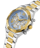Guess Equity Analog Blue Dial Two Tone Steel Strap Watch For Men - GW0703G3 Authentic Buy Shop Now