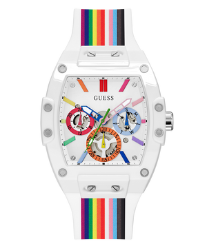 Guess Phoenix Analog White Dial White Silicone Strap Watch for Men - GW0720G1 Authentic Buy Shop Now
