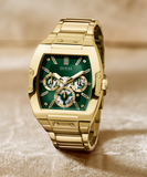 Guess Phoenix Multi Function Green Dial Gold Steel Strap Watch for Men - GW0456G3 Authentic Buy Shop Now