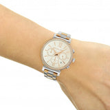 Michael Kors Sofie Chronograph Quartz White Dial Two Tone Steel Strap Watch For Women - MK6558 Authentic Buy Shop Now